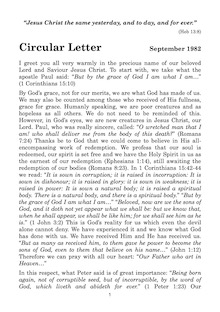 Circular Letter September 1982