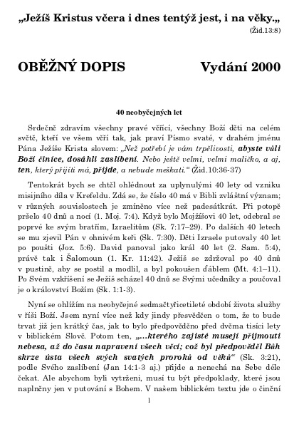 Oběžný dopis - vydání 2000