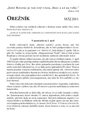 Obežník Máj 2011