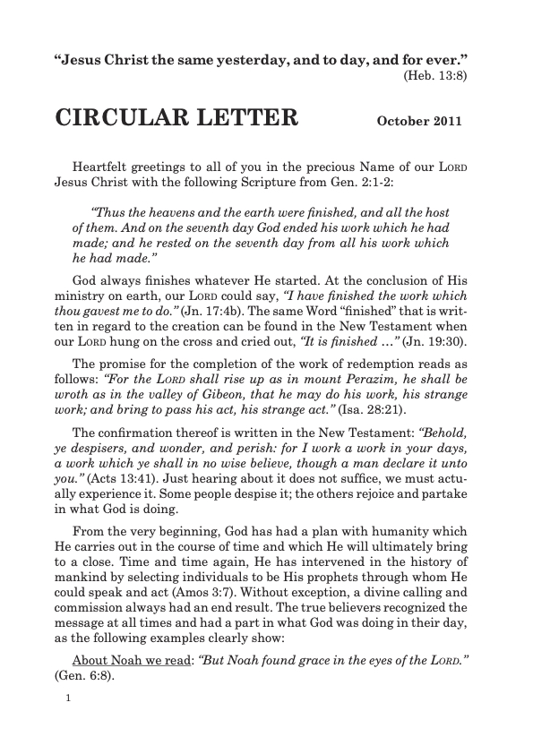 Circular October 2011