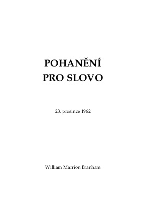 Pohanění pro Slovo